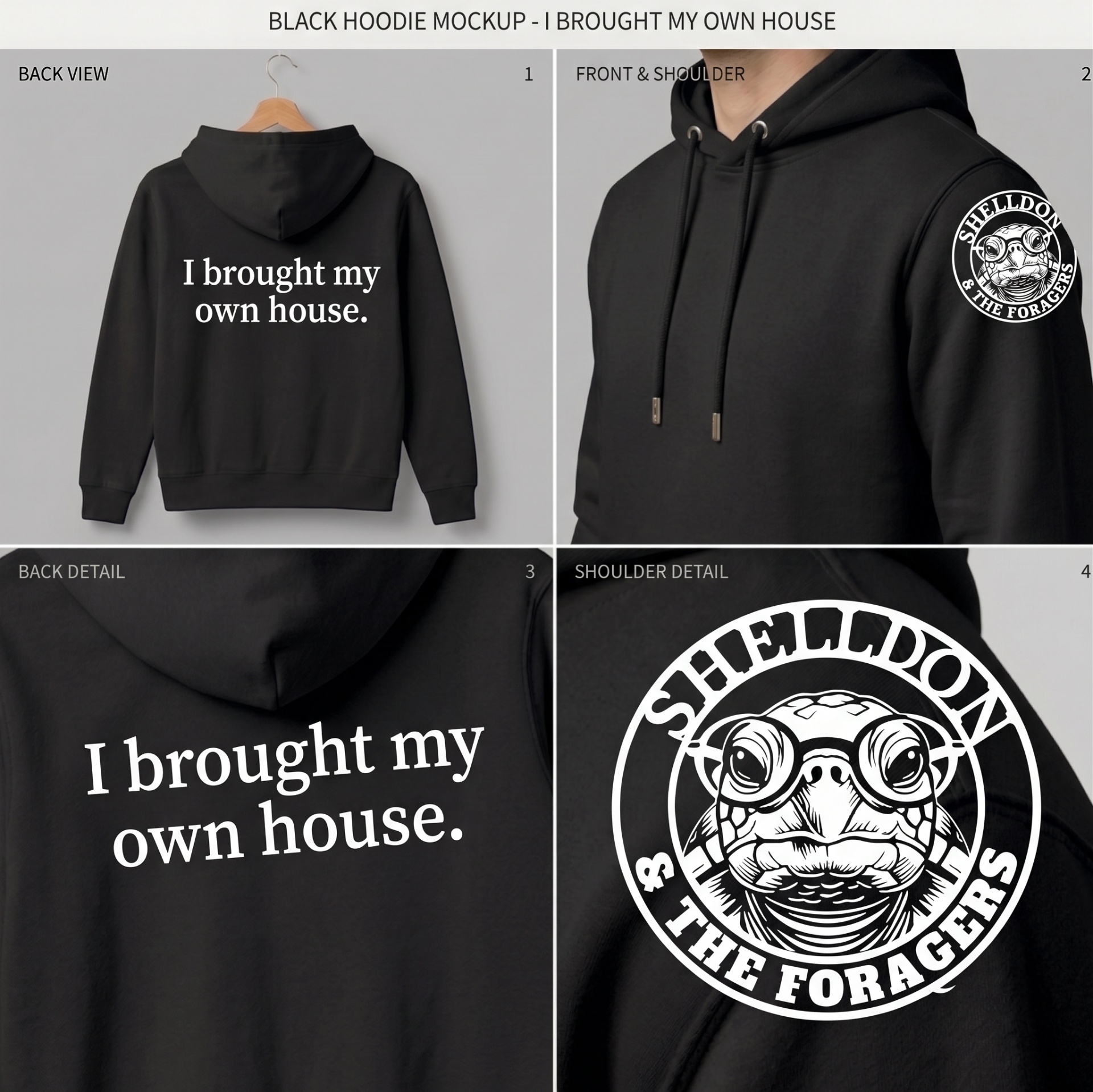 I brought my own house. hoodie mockup